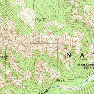 United States Geological Survey Pollux Peak, WY (1989, 24000-Scale) digital map
