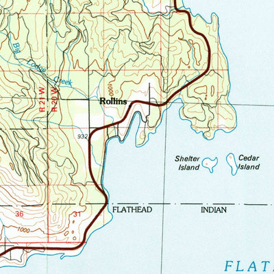 United States Geological Survey Polson, MT (1980, 100000-Scale) digital map