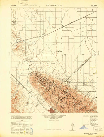 United States Geological Survey Polvadero Gap, CA (1942, 62500-Scale) digital map