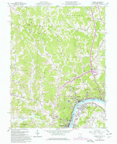 United States Geological Survey Pomeroy, OH-WV (1960, 24000-Scale) digital map