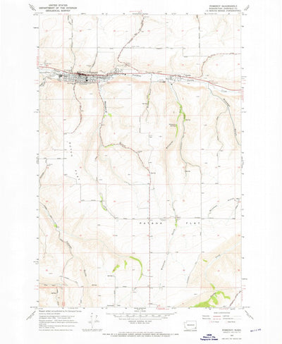 United States Geological Survey Pomeroy, WA (1967, 24000-Scale) digital map
