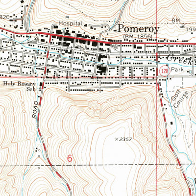 United States Geological Survey Pomeroy, WA (1967, 24000-Scale) digital map