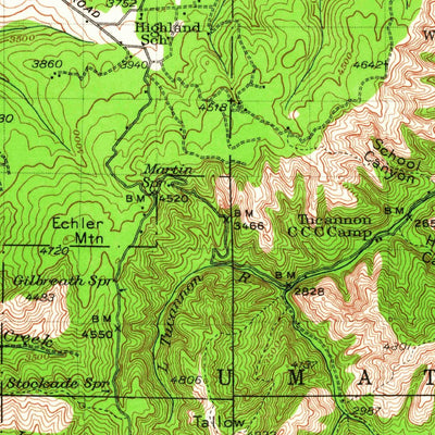 United States Geological Survey Pomeroy, WA-OR (1937, 125000-Scale) digital map