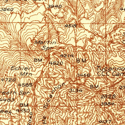 United States Geological Survey Pomeroy, WA-OR (1937, 96000-Scale) digital map