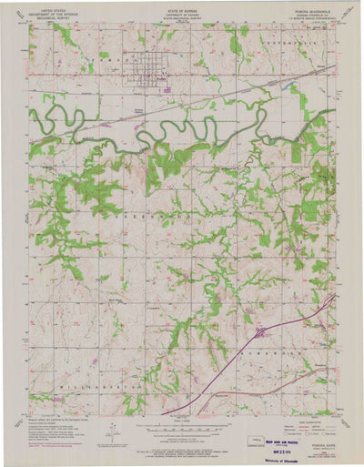 United States Geological Survey Pomona, KS (1956, 24000-Scale) digital map