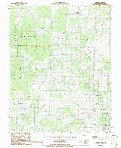 United States Geological Survey Pomona, MO (1986, 24000-Scale) digital map