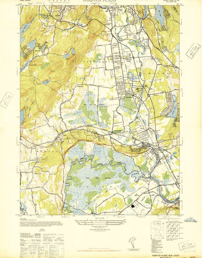 United States Geological Survey Pompton Plains, NJ (1947, 24000-Scale) digital map