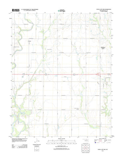 United States Geological Survey Ponca City NW, OK (2012, 24000-Scale) digital map
