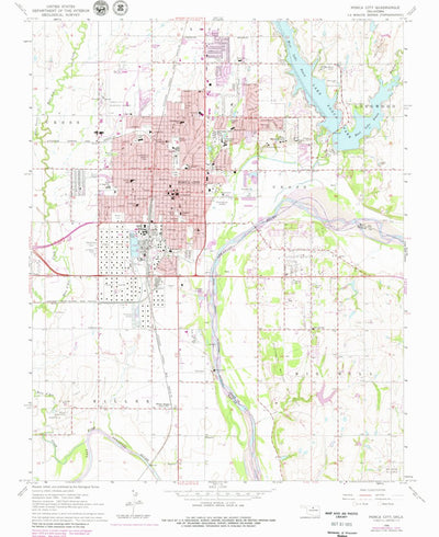 United States Geological Survey Ponca City, OK (1968, 24000-Scale) digital map