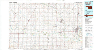 United States Geological Survey Ponca City, OK-KS (1985, 100000-Scale) digital map