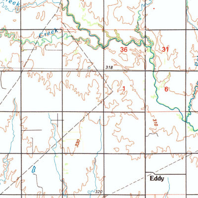 United States Geological Survey Ponca City, OK-KS (1985, 100000-Scale) digital map