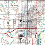 United States Geological Survey Ponca City, OK-KS (1985, 100000-Scale) digital map