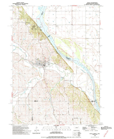 United States Geological Survey Ponca, NE-SD (1994, 24000-Scale) digital map