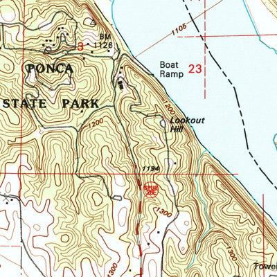 United States Geological Survey Ponca, NE-SD (1994, 24000-Scale) digital map