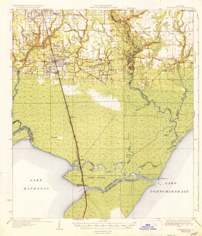 United States Geological Survey Ponchatoula, LA (1935, 62500-Scale) digital map