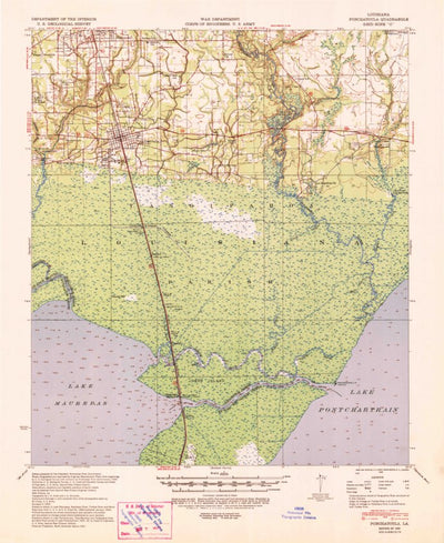 United States Geological Survey Ponchatoula, LA (1939, 62500-Scale) digital map