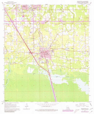United States Geological Survey Ponchatoula, LA (1968, 24000-Scale) digital map