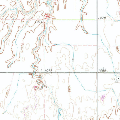 United States Geological Survey Pond Creek NW, OK (1968, 24000-Scale) digital map