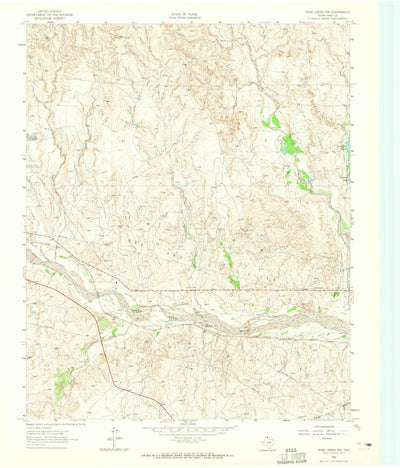 United States Geological Survey Pond Creek NW, TX (1962, 24000-Scale) digital map