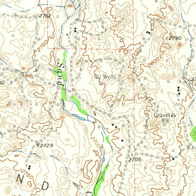 United States Geological Survey Pond Creek NW, TX (1962, 24000-Scale) digital map