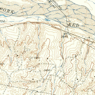 United States Geological Survey Pond Creek NW, TX (1962, 24000-Scale) digital map