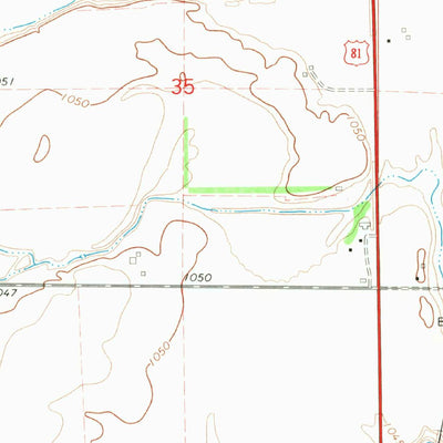 United States Geological Survey Pond Creek, OK (1968, 24000-Scale) digital map
