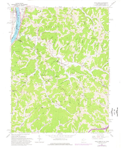 United States Geological Survey Pond Creek, WV-OH (1960, 24000-Scale) digital map