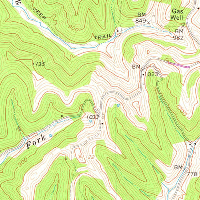 United States Geological Survey Pond Creek, WV-OH (1960, 24000-Scale) digital map