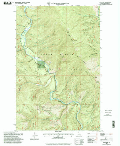 United States Geological Survey Pond Peak, ID (1996, 24000-Scale) digital map