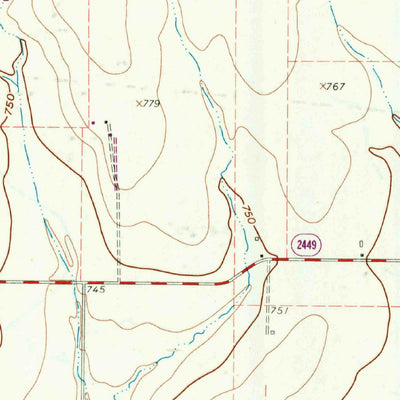 United States Geological Survey Ponder, TX (1959, 24000-Scale) digital map