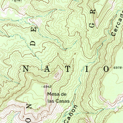 United States Geological Survey Ponderosa, NM (1970, 24000-Scale) digital map