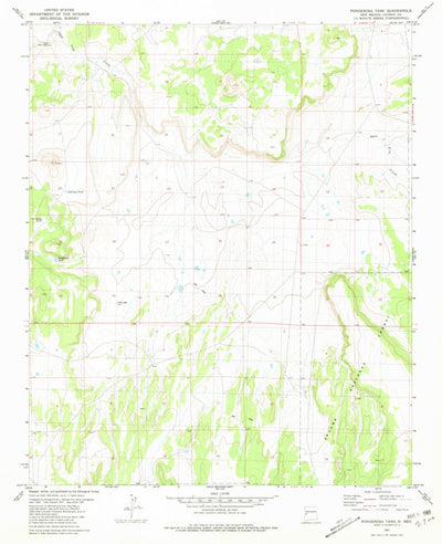 United States Geological Survey Ponderosa Tank, NM (1981, 24000-Scale) digital map