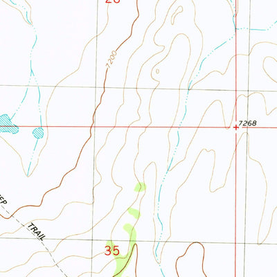 United States Geological Survey Ponderosa Tank, NM (1981, 24000-Scale) digital map