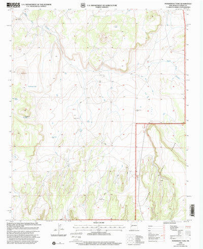 United States Geological Survey Ponderosa Tank, NM (1999, 24000-Scale) digital map