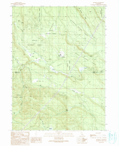 United States Geological Survey Pondosa, CA (1990, 24000-Scale) digital map