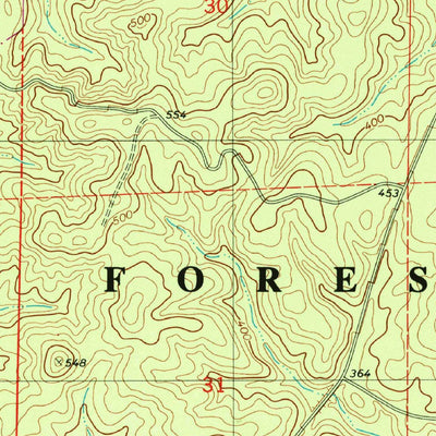 United States Geological Survey Pondville, AL (1979, 24000-Scale) digital map