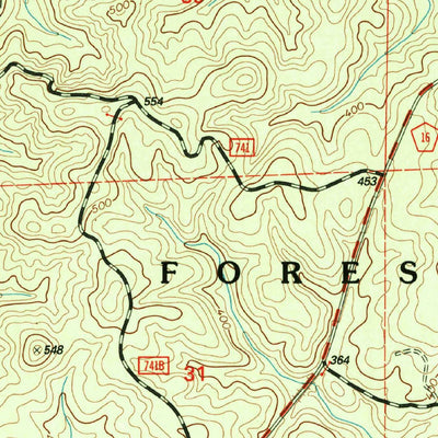 United States Geological Survey Pondville, AL (2002, 24000-Scale) digital map