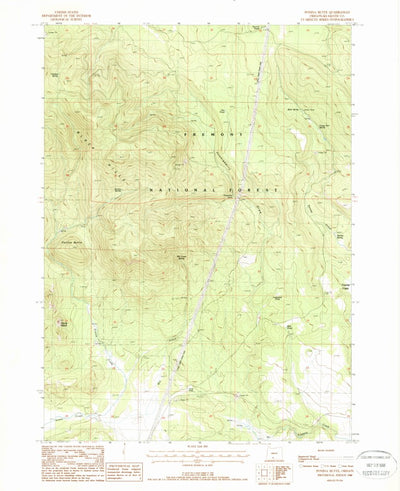United States Geological Survey Ponina Butte, OR (1988, 24000-Scale) digital map