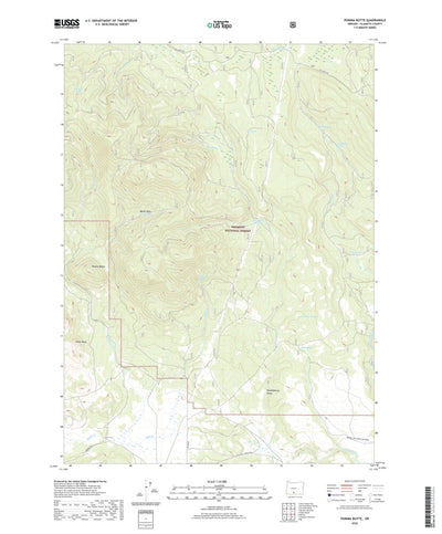 United States Geological Survey Ponina Butte, OR (2020, 24000-Scale) digital map