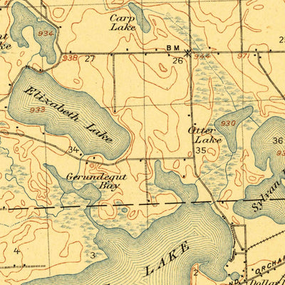 United States Geological Survey Pontiac, MI (1907, 62500-Scale) digital map
