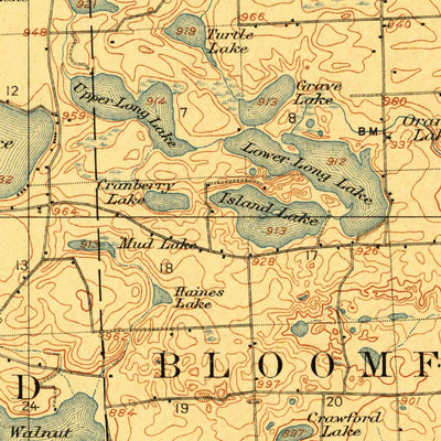 United States Geological Survey Pontiac, MI (1907, 62500-Scale) digital map