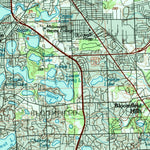 United States Geological Survey Pontiac, MI (1985, 100000-Scale) digital map