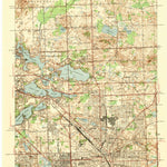United States Geological Survey Pontiac North, MI (1943, 24000-Scale) digital map
