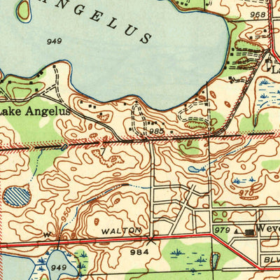 United States Geological Survey Pontiac North, MI (1943, 24000-Scale) digital map