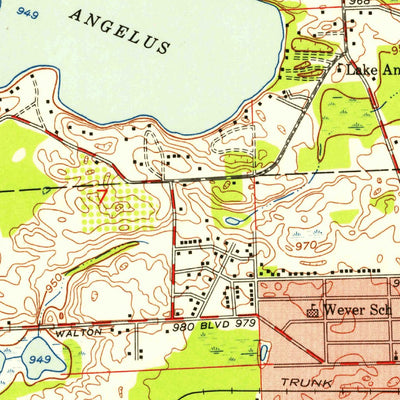United States Geological Survey Pontiac North, MI (1952, 24000-Scale) digital map