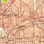United States Geological Survey Pontiac North, MI (1952, 24000-Scale) digital map