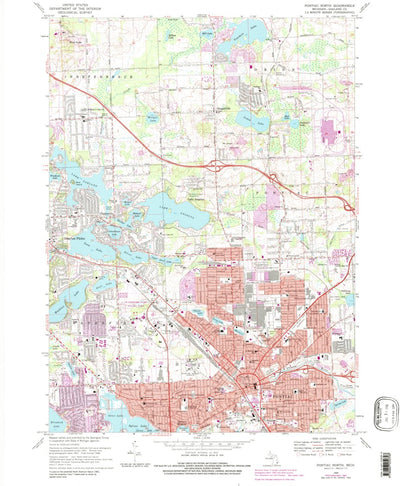 United States Geological Survey Pontiac North, MI (1968, 24000-Scale) digital map