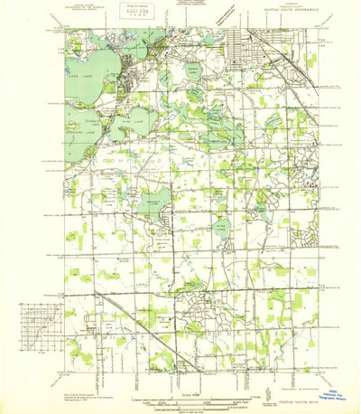 United States Geological Survey Pontiac South, MI (1936, 31680-Scale) digital map