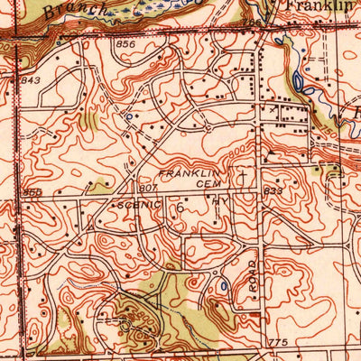 United States Geological Survey Pontiac South, MI (1943, 24000-Scale) digital map
