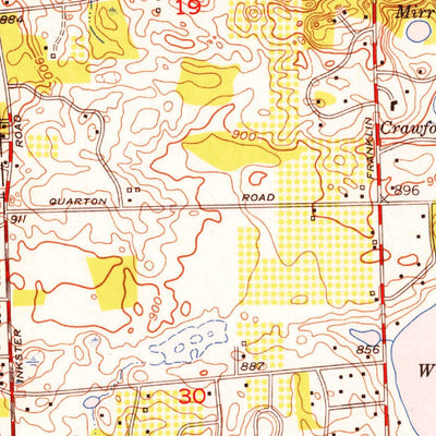 United States Geological Survey Pontiac South, MI (1952, 24000-Scale) digital map